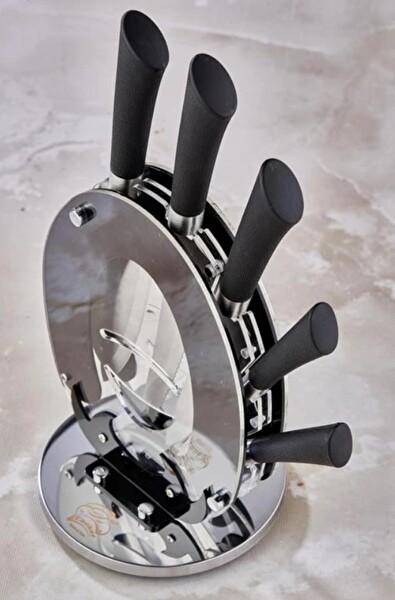 Cooker CKR1373 Bloklu 6 Parça Çelik Bıçak Seti - Siyah