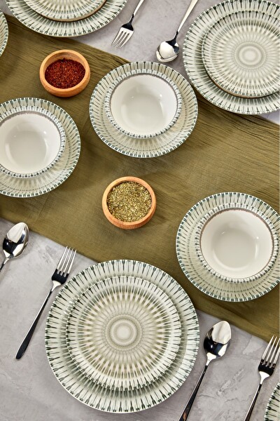 Cooker 24 Parça 6 Kişilik Porselen Yemek Takımı CKR4035