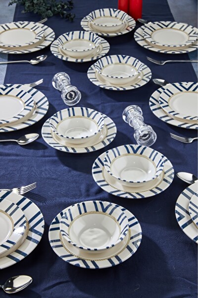 Cooker 24 Parça 6 Kişilik Porselen Yemek Takımı CKR4163