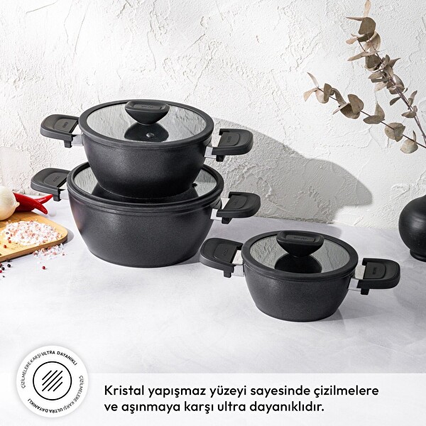 Emsan Diamente 6 Parça Midi Tencere Seti