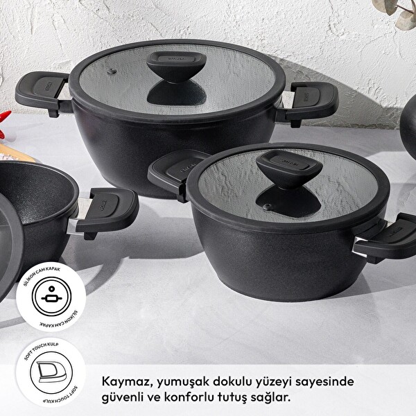 Emsan Diamente 6 Parça Midi Tencere Seti