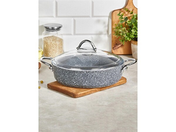 Falez Pedra Indüksiyon 24 CM Granit Basık Tencere