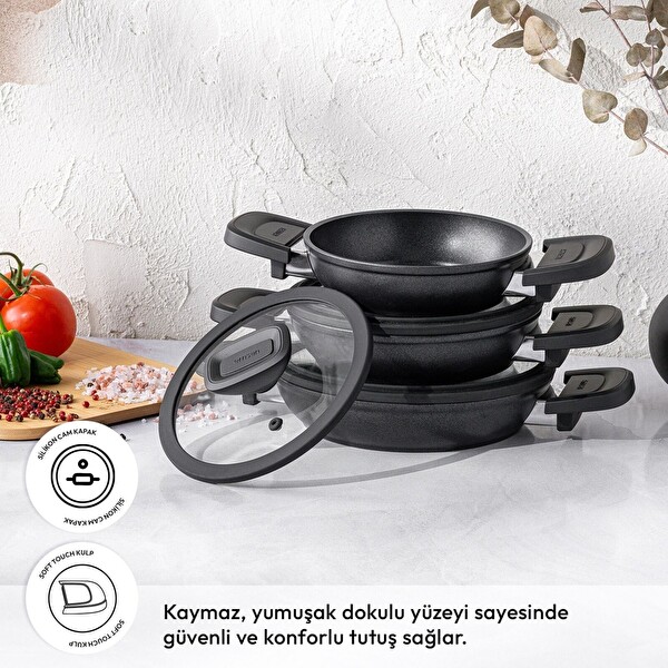Emsan Diamente 6 Parça Sahan Tencere Seti