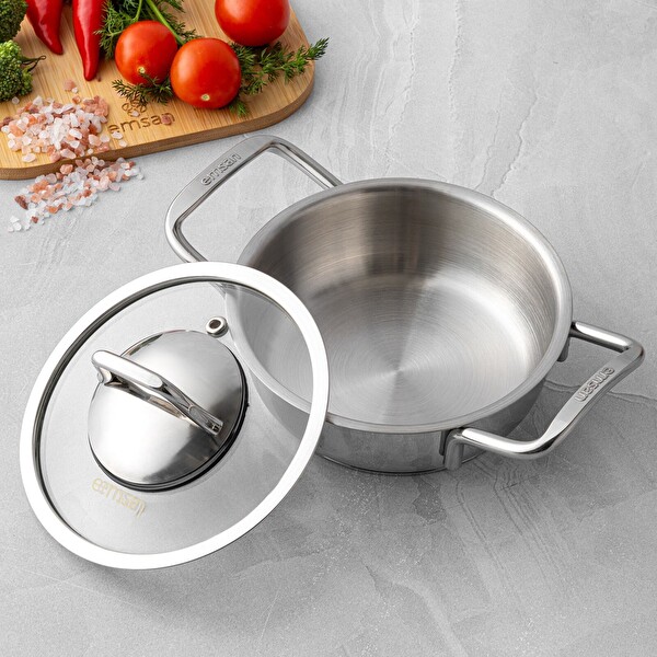 Emsan Demre 6 Parça Çelik Tava Sahan Seti