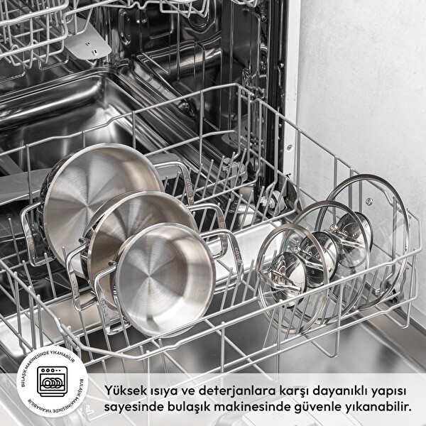 Emsan Demre 6 Parça Çelik Tava Sahan Seti