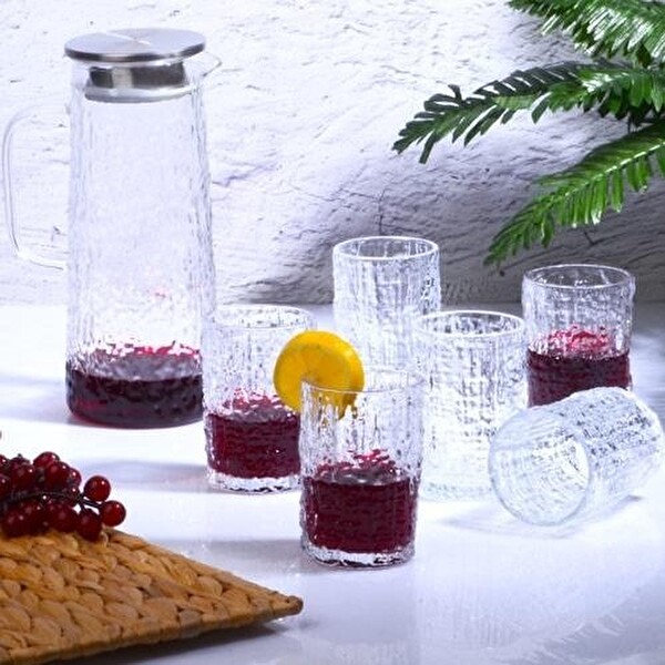 Kosova Sur-21 7 Parça 1500 ML Ve 6 Adet Bardak 255 ML Cam Sürahi Seti