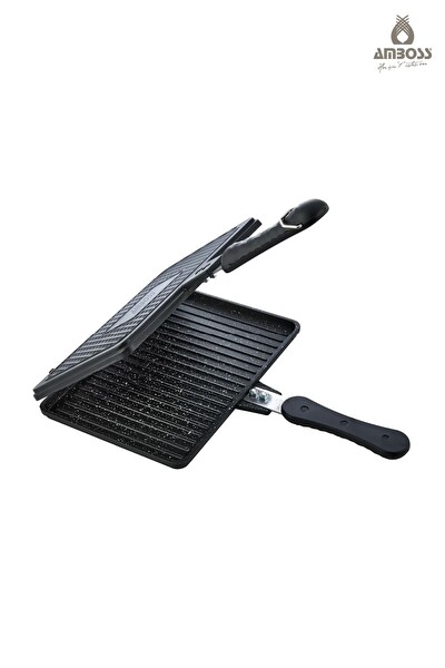Amboss School Duo 2’li Döküm Ocak Üstü Tost Waffle Tava Seti