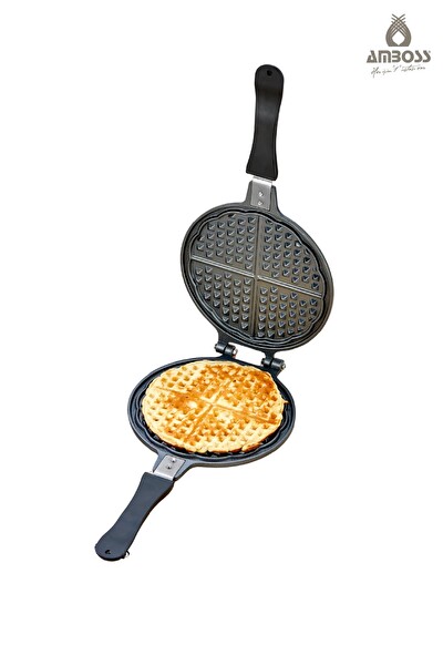 Amboss School Duo 2’li Döküm Ocak Üstü Tost Waffle Tava Seti
