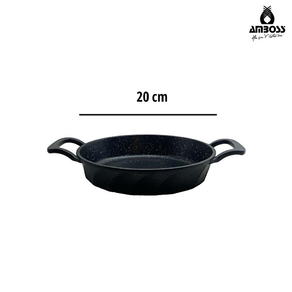 Amboss Valentino 2 Parça Döküm 20 CM Sahan Ve 26 CM Tava Seti