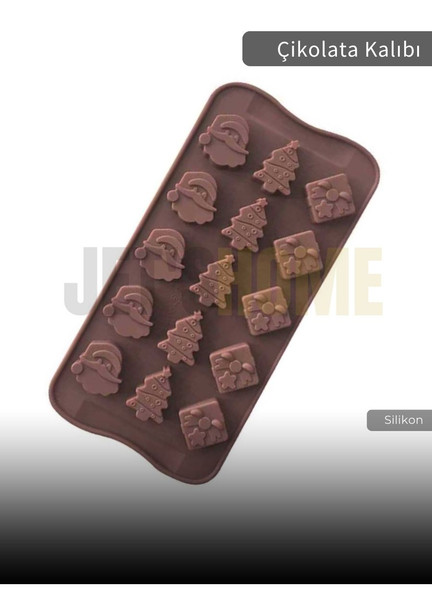 Jet's Home Çam Desen Çikolata Kalıbı Bpa Free Buz Kalıbı Silikon Tatlı Kalıbı Yapışmaz Kalıp