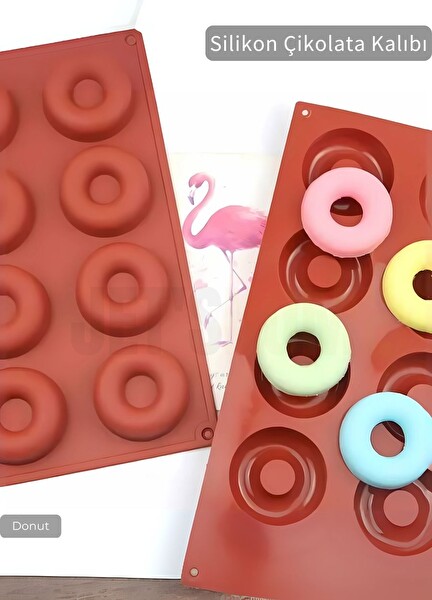 Jet's Home Donut Desen Çikolata Kalıbı Bpa Free Buz Kalıbı Silikon Tatlı Kalıbı Yapışmaz Kalıp