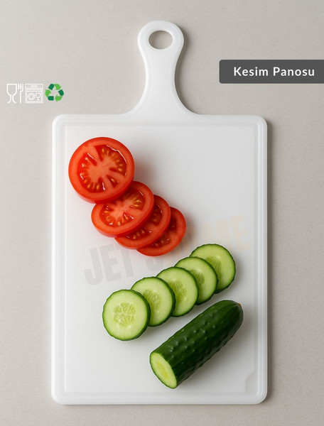 Jet's Home Saplı Kesim Panosu Doğruma Tahtası Salata Meyve Kesme Tahtası 36x21 CM
