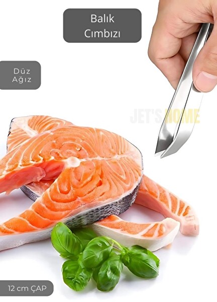 Jet's Home Balık Uçlu Cımbızı Paslanmaz Kılçık Cımbızı Çelik Dekor Cımbızı 12 CM