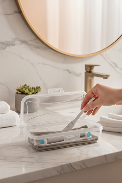Mithra Life Mini Şeffaf 3 Adet Takı Toka Aksesuar Makyaj Seyahat Plastik Saklama Kutusu MIT1320