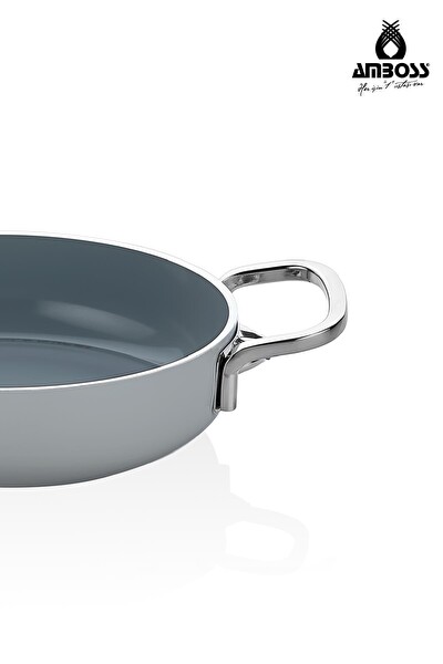 Amboss Sera Nova Bello 2 Parça Seramik Sahan Seti 20-22 CM Gri
