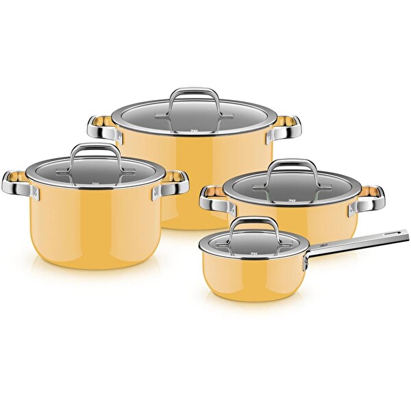 WMF 3201114506 Fusiontec Tencere Seti Sarı 4 Parça Mango