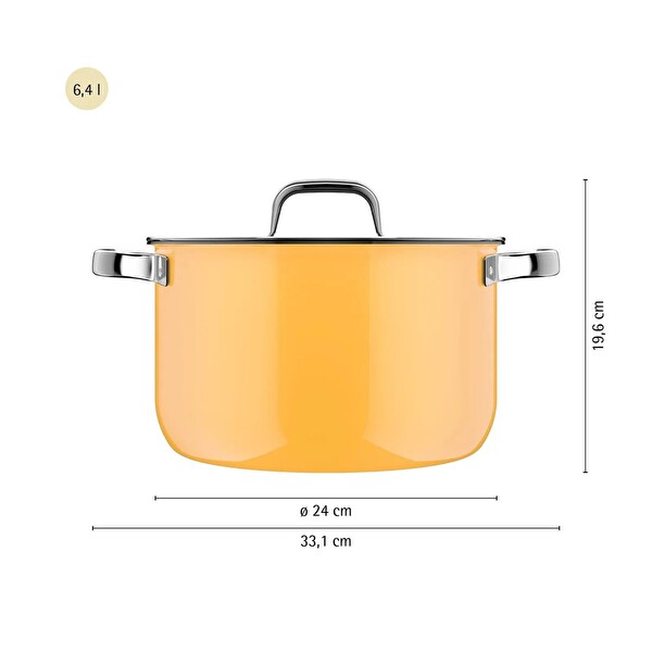 WMF 3201114506 Fusiontec Tencere Seti Sarı 4 Parça Mango
