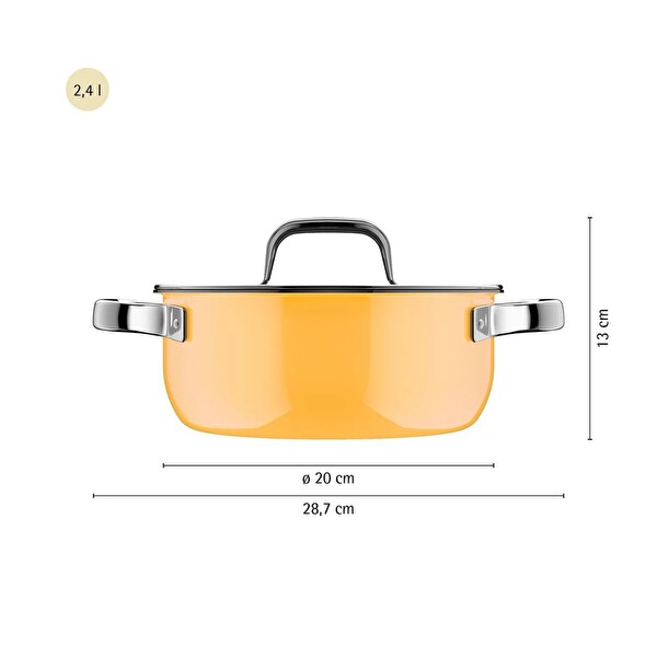 WMF 3201114506 Fusiontec Tencere Seti Sarı 4 Parça Mango