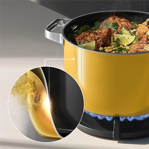 WMF 3201114506 Fusiontec Tencere Seti Sarı 4 Parça Mango