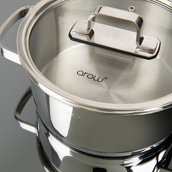 Arow Venita 8 Parça Çelik Tencere Seti Inox