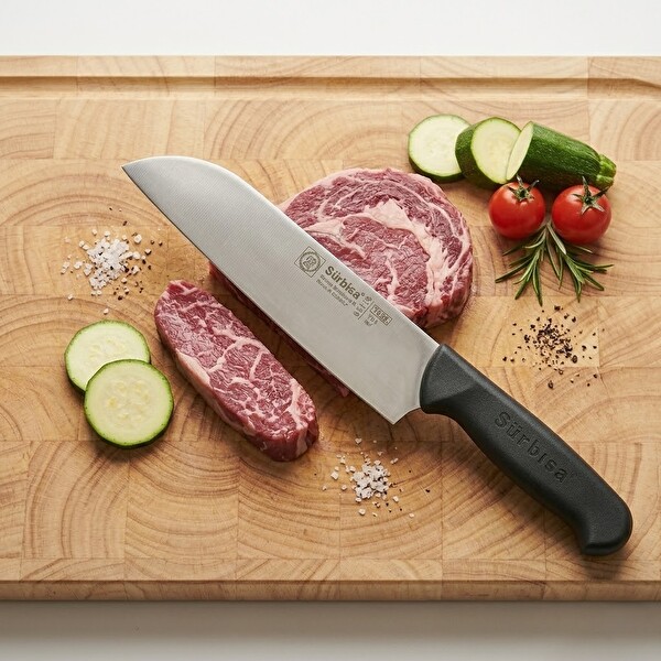 Sürbisa 61195 Santoku Aşçı Şef Bıçağı Sürmene Kesim Bıçak Paslanmaz Çelik Profesyonel Günlük