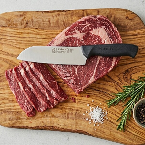 Sürbisa 61195 Santoku Aşçı Şef Bıçağı Sürmene Kesim Bıçak Paslanmaz Çelik Profesyonel Günlük