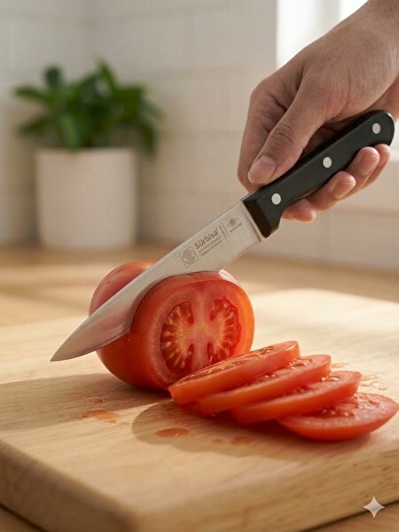 Sürbisa 61004-P Sürmene 20 CM Paslanmaz Çelik Keskin Pimli Siyah Bıçak
