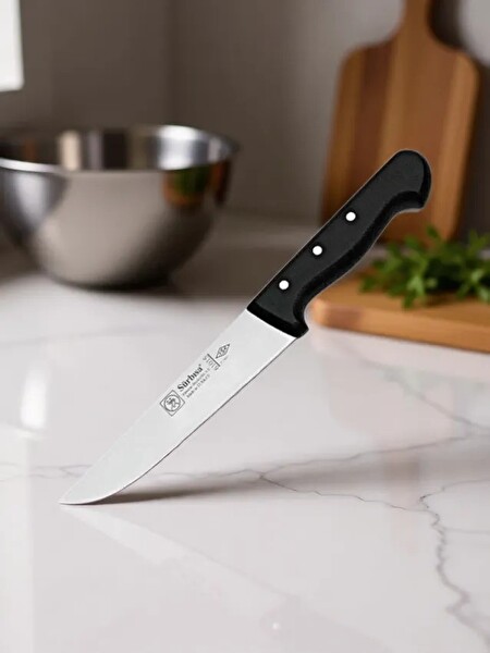 Sürbisa 61015 Kuşbaşı Et Kasap Bıçağı 29.5 CM Pimli Et Kesim Kemik Sıyırma Doğrama Mutfak Bıçağı