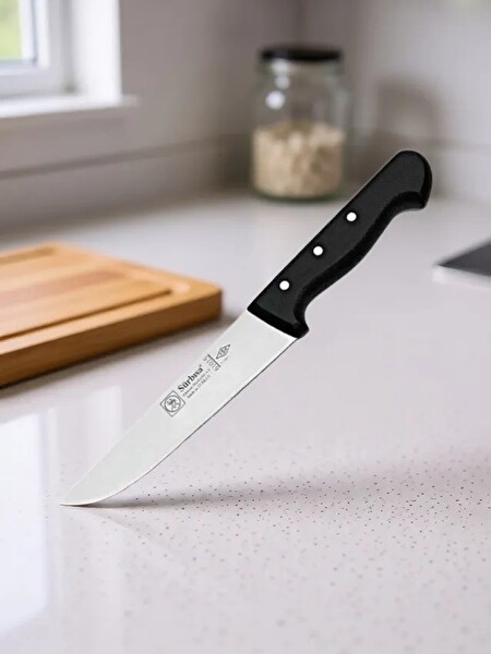 Sürbisa 61015 Kuşbaşı Et Kasap Bıçağı 29.5 CM Pimli Et Kesim Kemik Sıyırma Doğrama Mutfak Bıçağı
