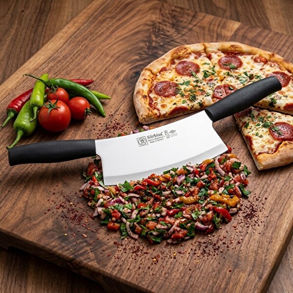 Sürbisa 61706 Sürmene 33 CM Et Kıyma Ezme Satırı Kurban ve Pizza Satır Bıçağı