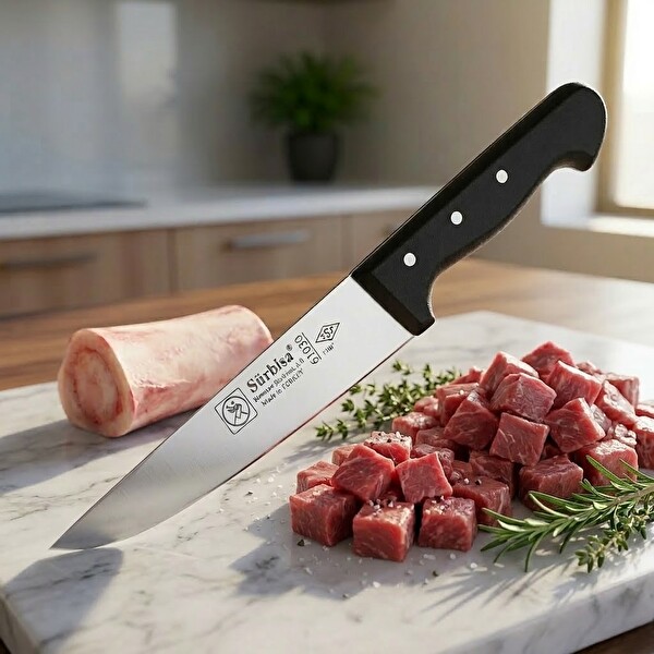 Sürbisa 61030 Sürmene 32.5 CM Pimli Keskin Et Doğrama Kurban Kesim Bıçağı