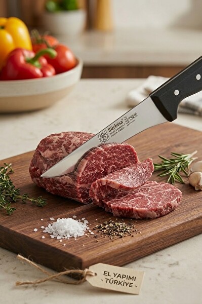 Sürbisa 61012 Kasap Bıçağı 27 CM Et Kesim Kemik Kaburga Sıyırma Doğrama Mutfak Ekmek Sebze Bıçağı