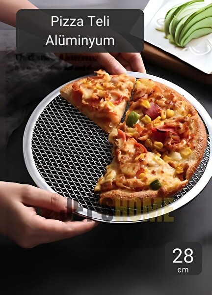 Jet's Home Alüminyum Pizza Teli Lahmacun Tepsisi 28 CM