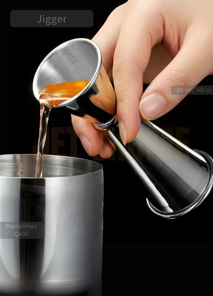 Jet's Home Jigger Çelik 20-40 CC Paslanmaz Çelik Kokteyl Ölçü Kabı