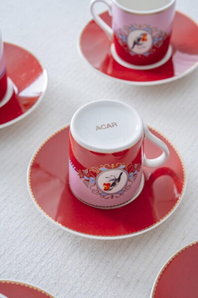 Acar Candy 6 Kişilik Kahve Fincanı Takımı