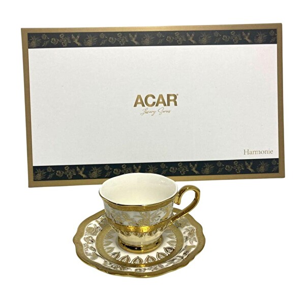 Acar Harmonie Gold Yaldızlı 6'Lı Kahve Fincan Takımı