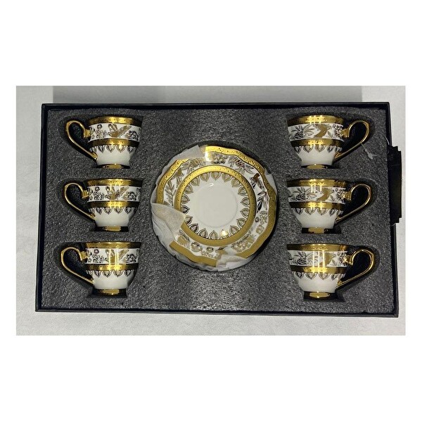 Acar Harmonie Gold Yaldızlı 6'Lı Kahve Fincan Takımı