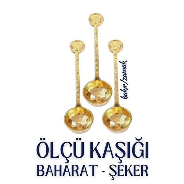 ModaCar Vintage Design 3'lü Şeker ve Ölçü Kaşığı 715870