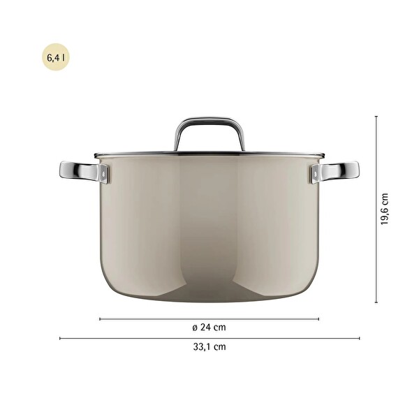 WMF 3201114513 Fusiontec 4 Parça Macadamia Krem Tencere Seti