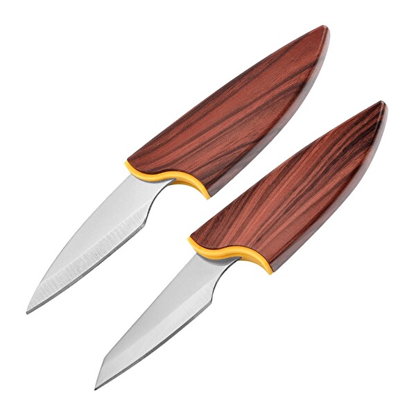 Valkyrie Mini Şef Yemek Bıçağı Ahşap Kılıflı Paslanmaz Çelik Meyve Sebze Soyma Doğrama Bıçağı