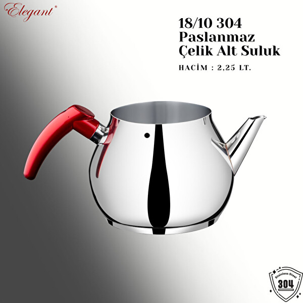 Elegant Küre Aile Boy Bakalit Kulplu Çaydanlık Takımı Elma Şekeri