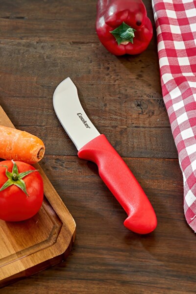 Cooker 24 cm Paslanmaz Çelik Yüzme Bıçağı Kırmızı CKR4595