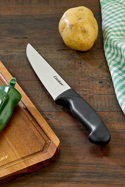 Cooker 31 CM Paslanmaz Çelik Kasap Bıçağı Siyah CKR4599