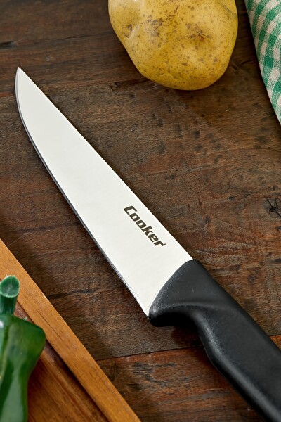 Cooker 31 CM Paslanmaz Çelik Kasap Bıçağı Siyah CKR4599