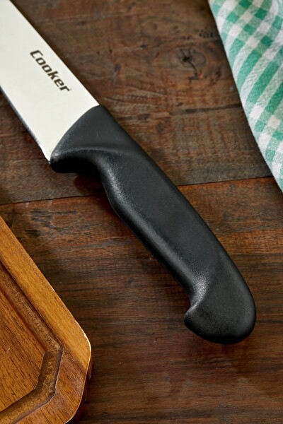 Cooker 31 CM Paslanmaz Çelik Kasap Bıçağı Siyah CKR4599
