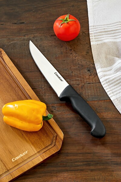 Cooker 29 CM Paslanmaz Çelik Kasap Bıçağı Siyah CKR4598