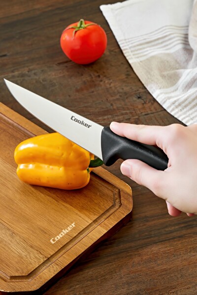 Cooker 29 CM Paslanmaz Çelik Kasap Bıçağı Siyah CKR4598