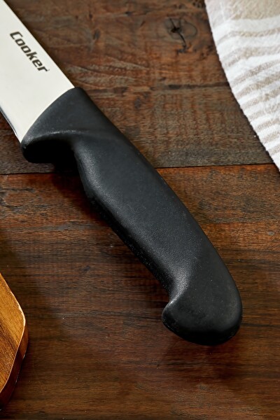 Cooker 29 CM Paslanmaz Çelik Kasap Bıçağı Siyah CKR4598