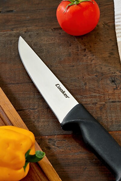 Cooker 29 CM Paslanmaz Çelik Kasap Bıçağı Siyah CKR4598