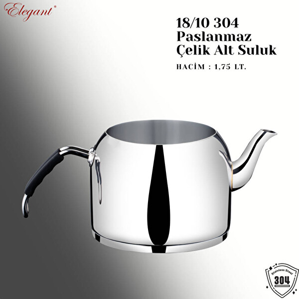 Elegant Mirage Mini Boy Silikonlu Çelik Kulplu Çaydanlık Takımı